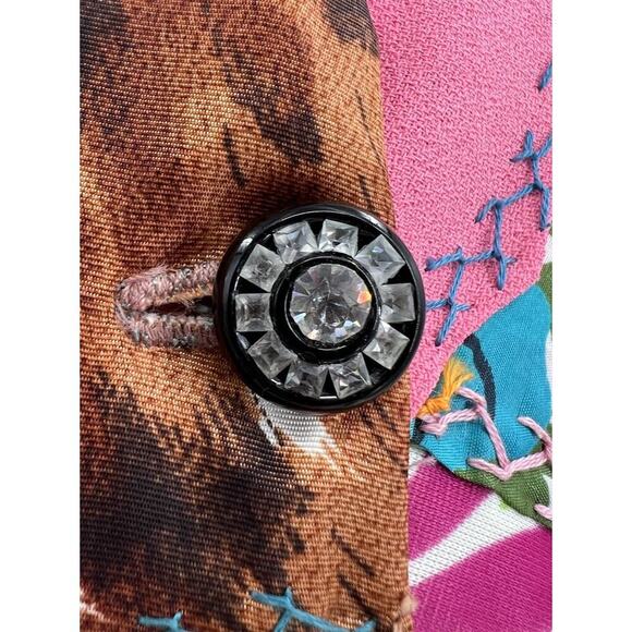 Vintage 60s 70s Crazy Quilt Coat & Skirt Set Folk Art Groovy Retro Hippie Medium - Picture 4 of 16